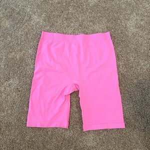 Helmut Lang Pink Biker Shorts